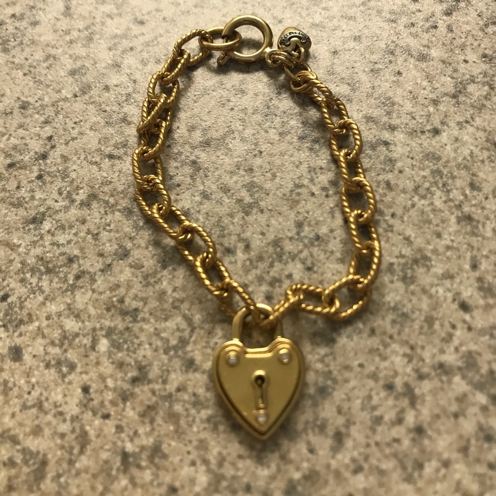 Juicy Couture Heart Lock Charm Bracelet